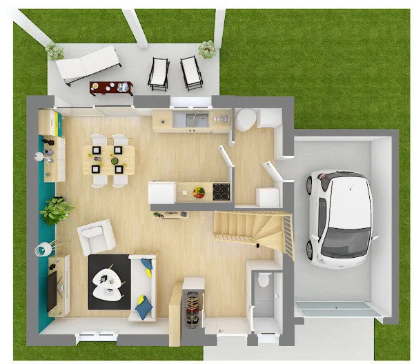 Plan - Maison à Construire avec Jardin à Servas