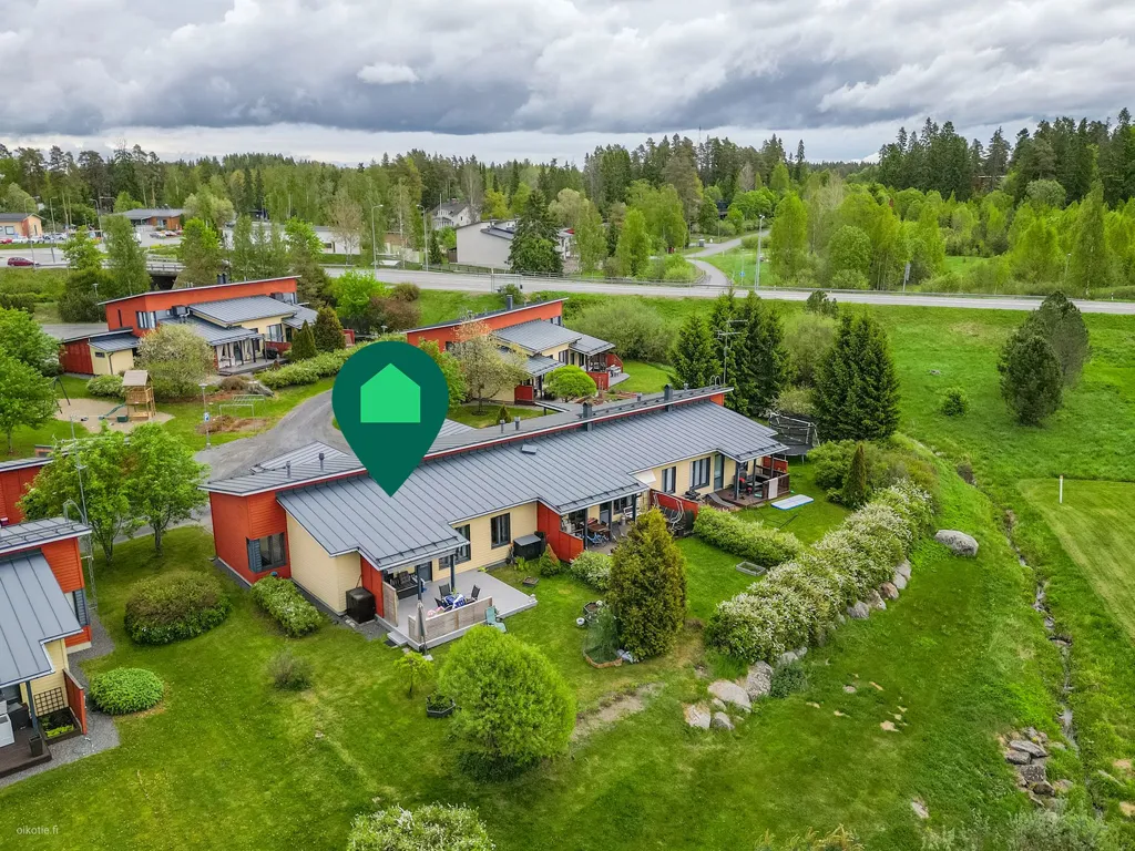 Vue aérienne - Modern Bungalow with Garden in Lempäälä