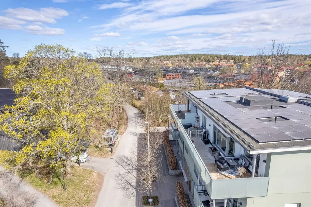 Vista aerea - Apartment with Large Terrace in Järfälla