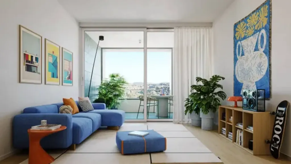 Living Room - Contemporary Quadrilocale with Loggia in Florence