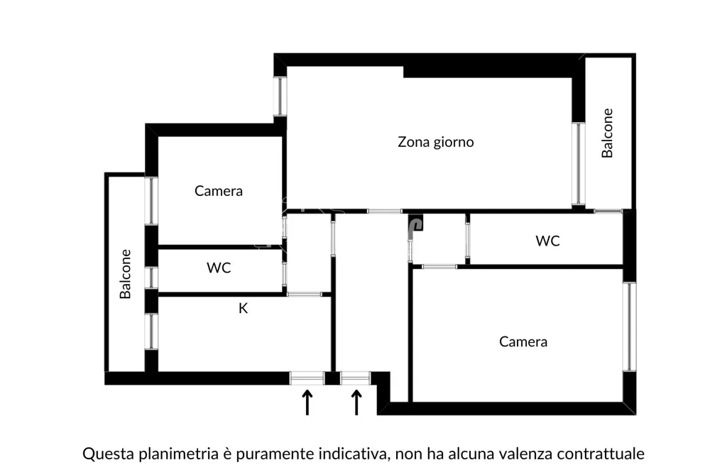 Plaan - Triplex with Two Entrances in Milan