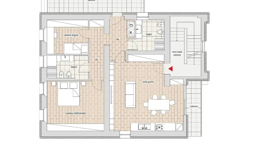Plaan - Ground Floor Apartment with Garden in Gorizia