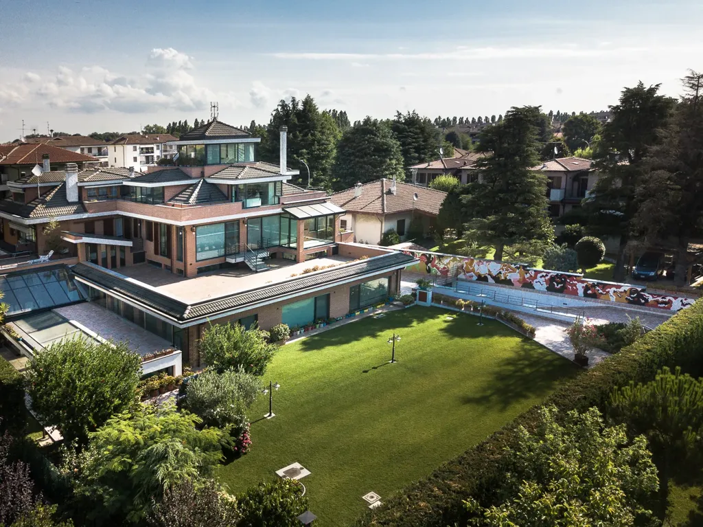 Aerial - Luxury Villa with Indoor Pool in Pantigliate