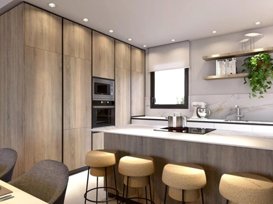 Kitchen - Villa with Private Pool in Algorfa, Alicante