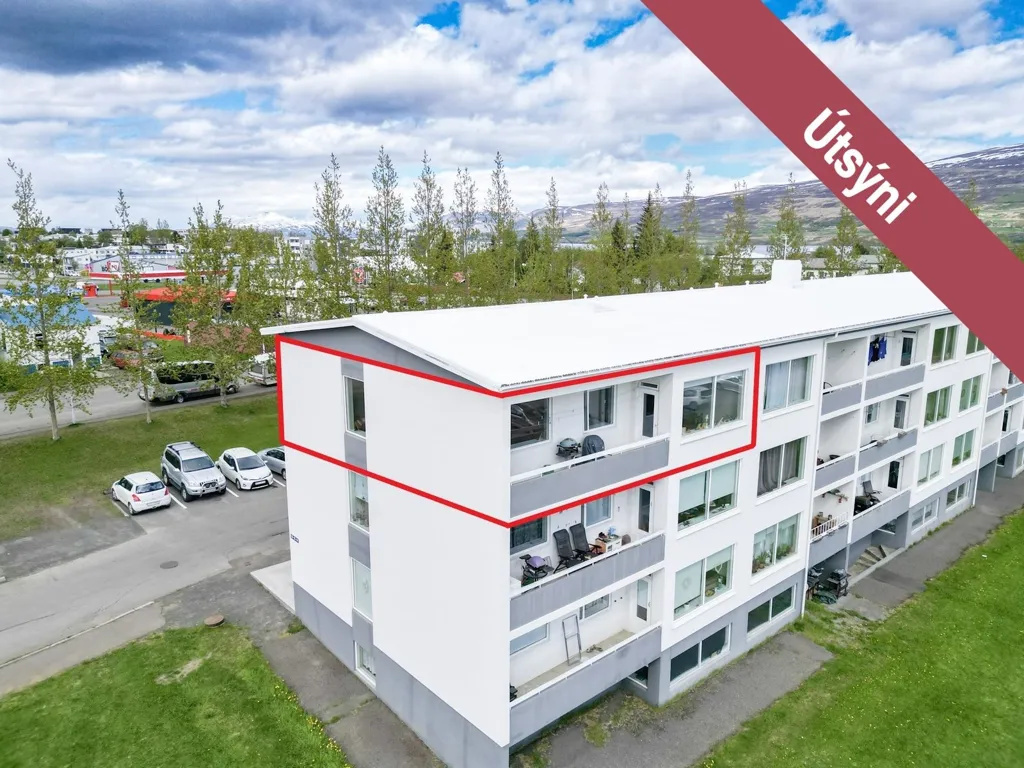 Õhuvaade - Apartment with South Balcony in Akureyri