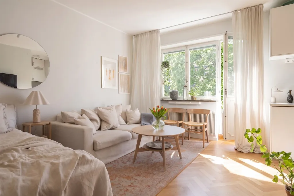 Séjour - Funkis House with South-Facing Balcony in Södermalm