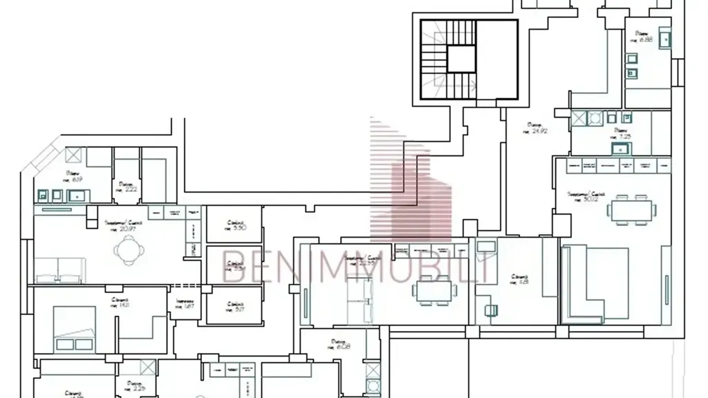 Grundriss - Loft with Office Space in Brescia