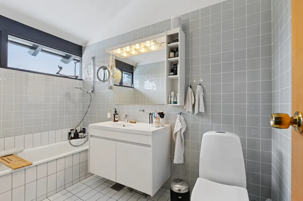 Bathrooms - Architectural Villa with Unique View in Gl. Holte