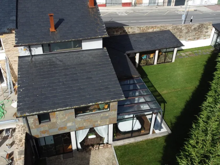 Vue aérienne - Restored Chalet with River Walk Access in Lugo