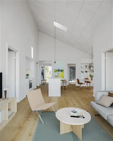 Soggiorno - Single-Level Home with Garden in Kongehøjen