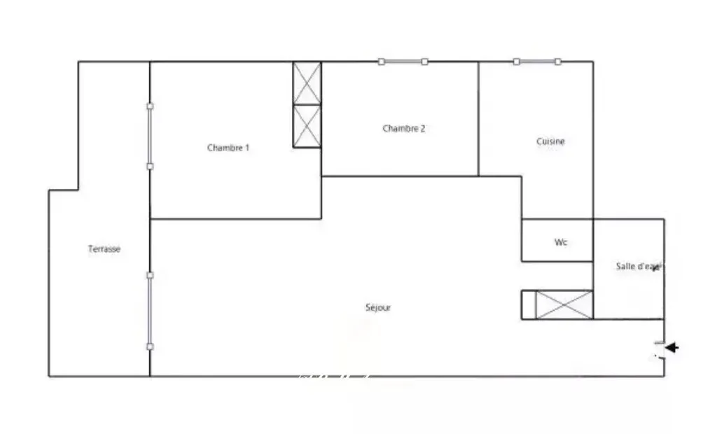 Floor Plan - 3-Bed Apartment with Terrace in Nice Cimiez