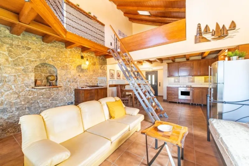 Séjour - Duplex Villa with Sea View in Lefkimmi
