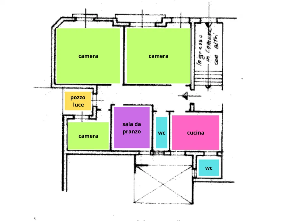 Planimetria - Apartment with Balcony in Avola