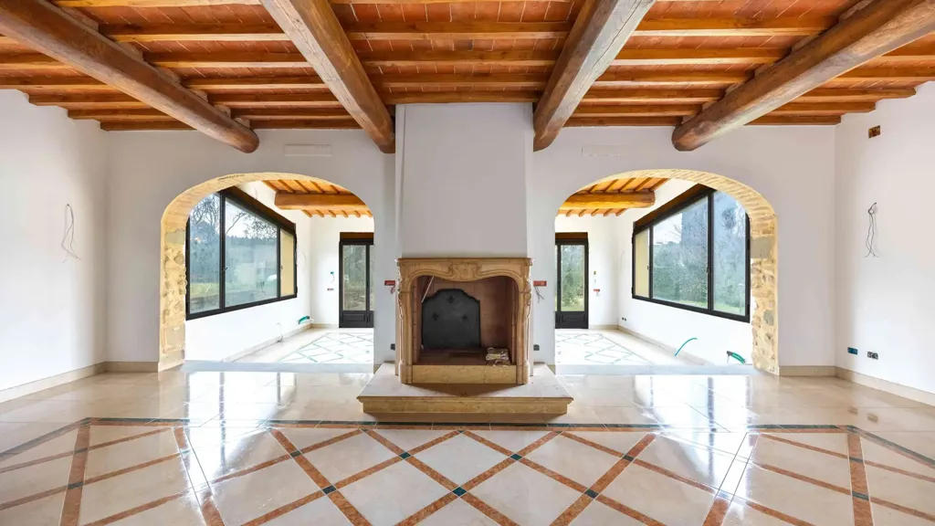 Living Room - Rustic Complex with Garden in Montespertoli