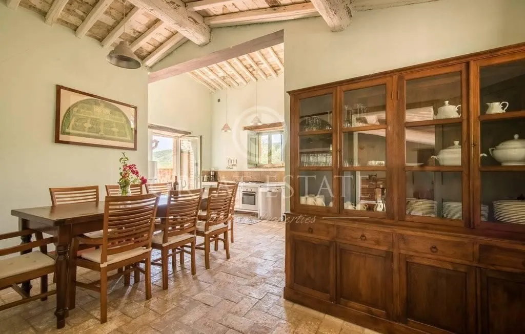 Dining Room - Rustic Tuscan Cottage with Pool in Radicondoli