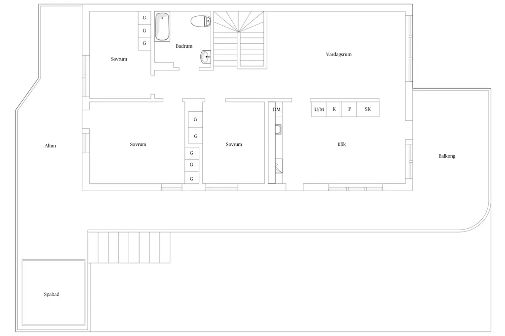 Plan - Modern Parhouse with Garden in Mölnlycke