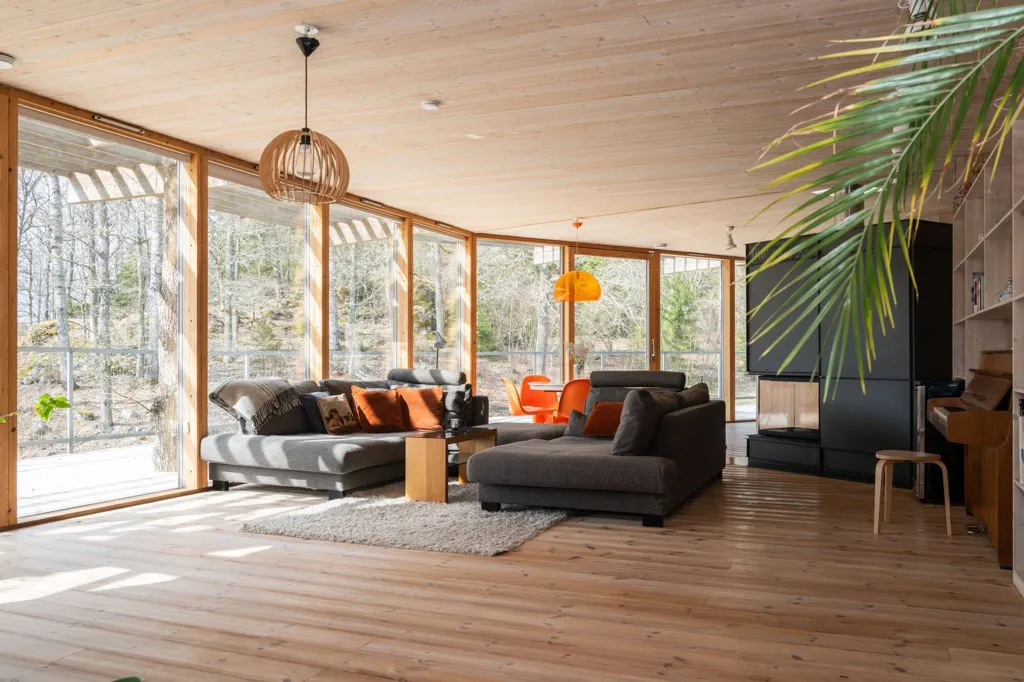 Soggiorno - Tham & Videgård Villa with Private Bird Pond in Haganäs