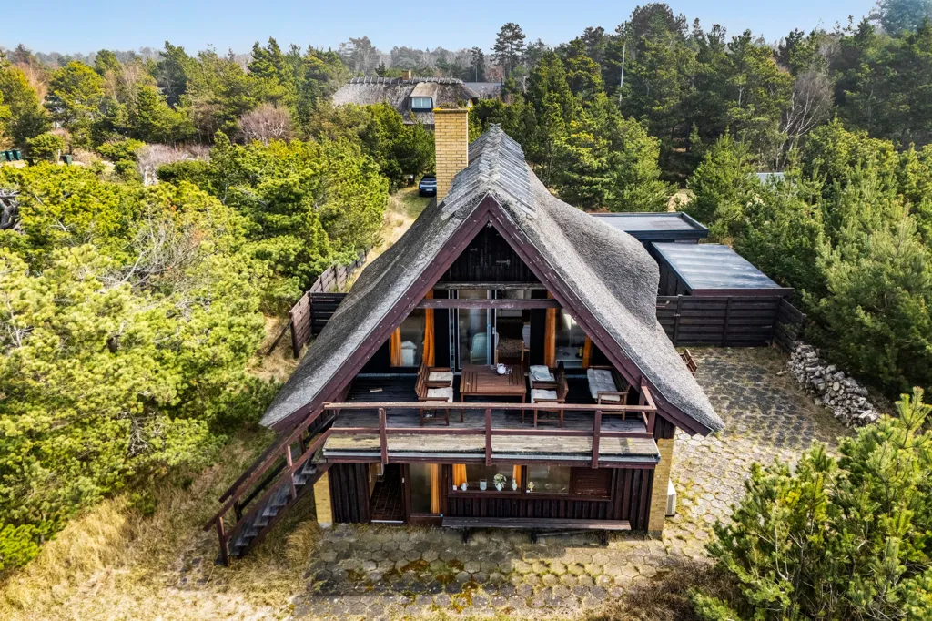 Aerial - Cottage by Gudmindrup Strand in Højby