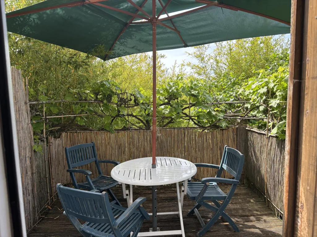 Terrasse - Fermette avec deux logements et jardin à Laféline