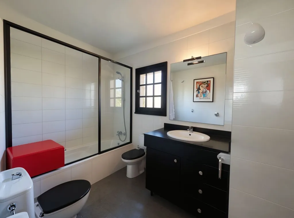 Salles de bain - Town Villa with Pool in Sa Coma, Mallorca