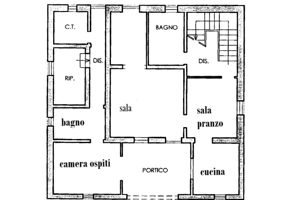 Floor Plan - Rustic Villa with Garden in Cesena