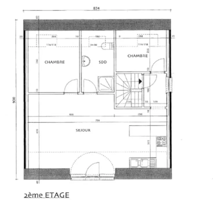 Plaan - Flat with Attic Storage in Namur Centre