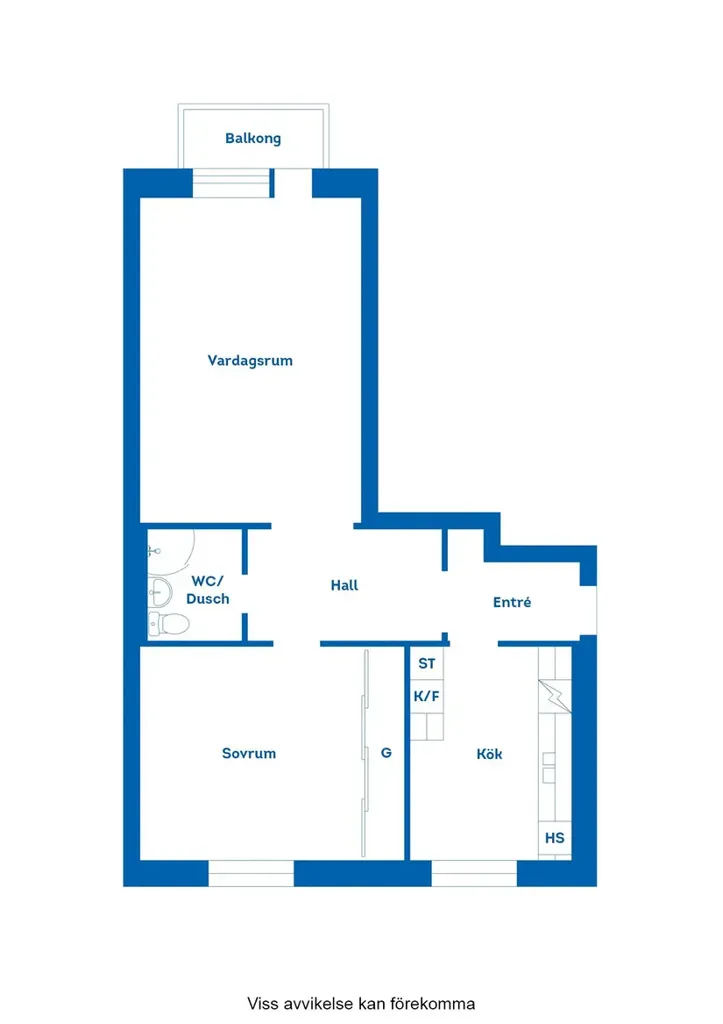 Planimetria - Apartment with Balcony in Halmstad