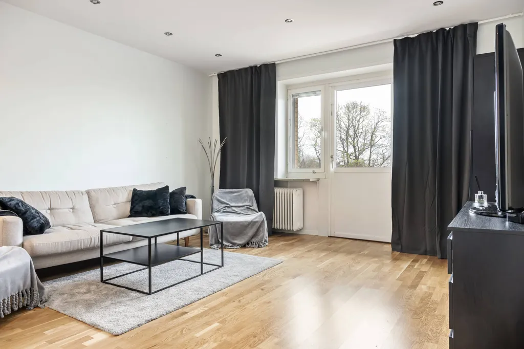 Séjour - Modern Flat with Balcony in Norrköping