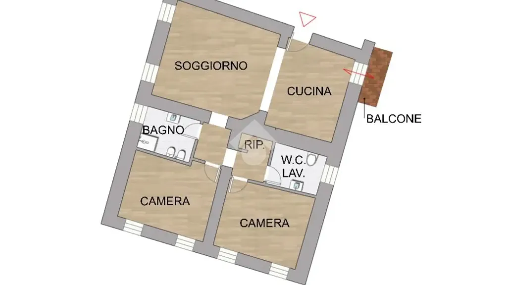 Plaan - Modern Apartment with Private Court in Verona