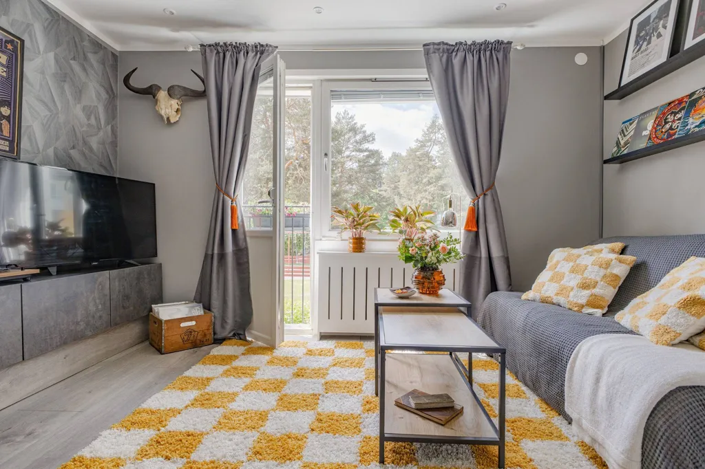 Séjour - Studio Flat with Balcony in Enköping