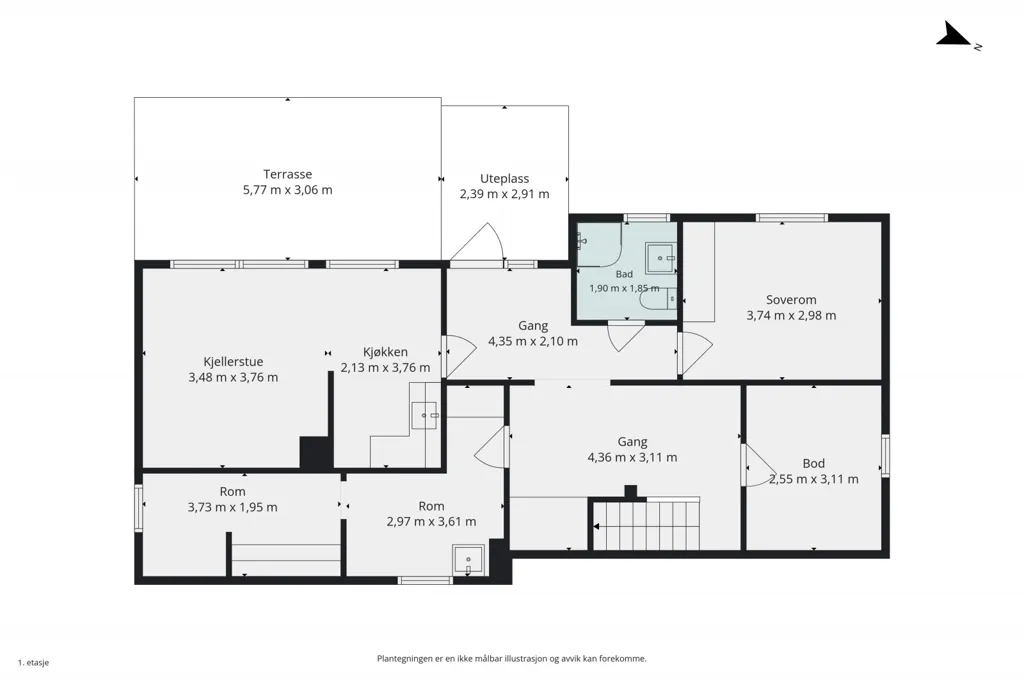 Plan - Detached House with Double Garage in Nittedal