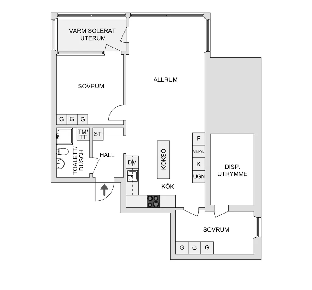 Planimetria - Modern Flat with Skyline View in Central Location