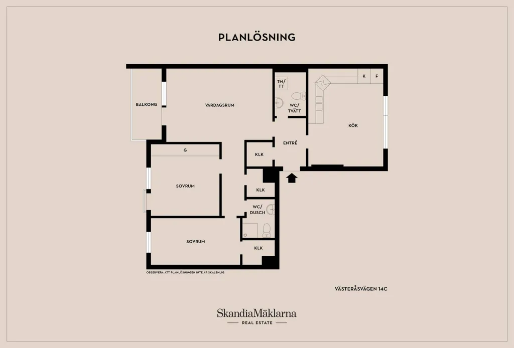 Plaan - Modern Flat with Balcony in Eskilstuna