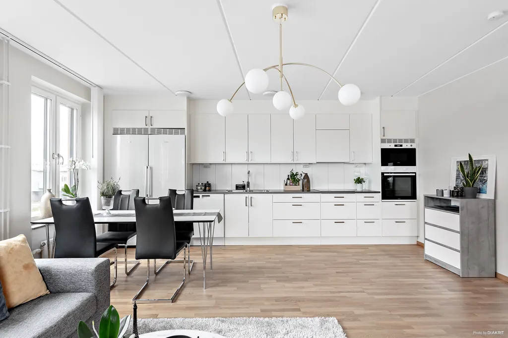Living Room - Modern Flat with Glazed Balcony in Nyby