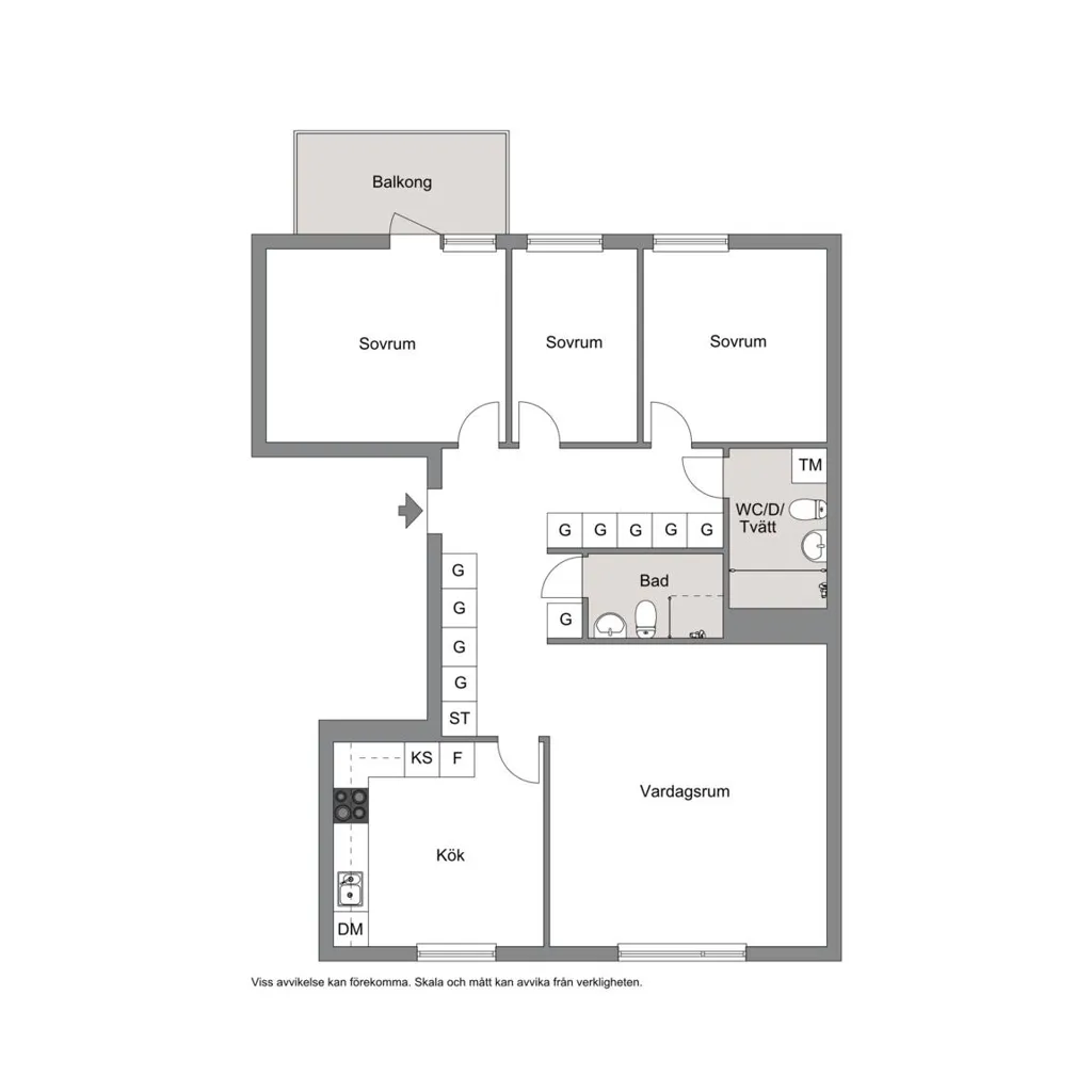 Planimetria - Apartment with Balcony in Örebro