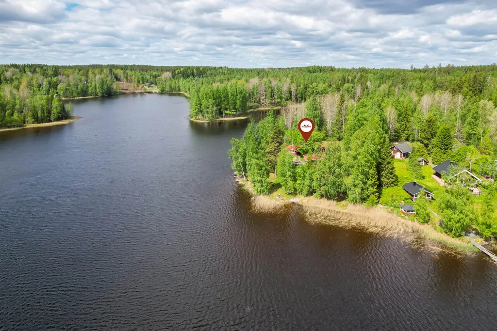 Vue aérienne - Cottage with Private Beach in Ylöjärvi