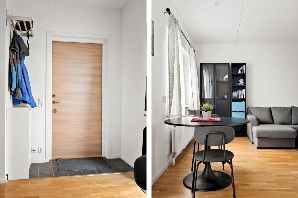 Living Room - Modern Flat with Balcony in Enköping Centre