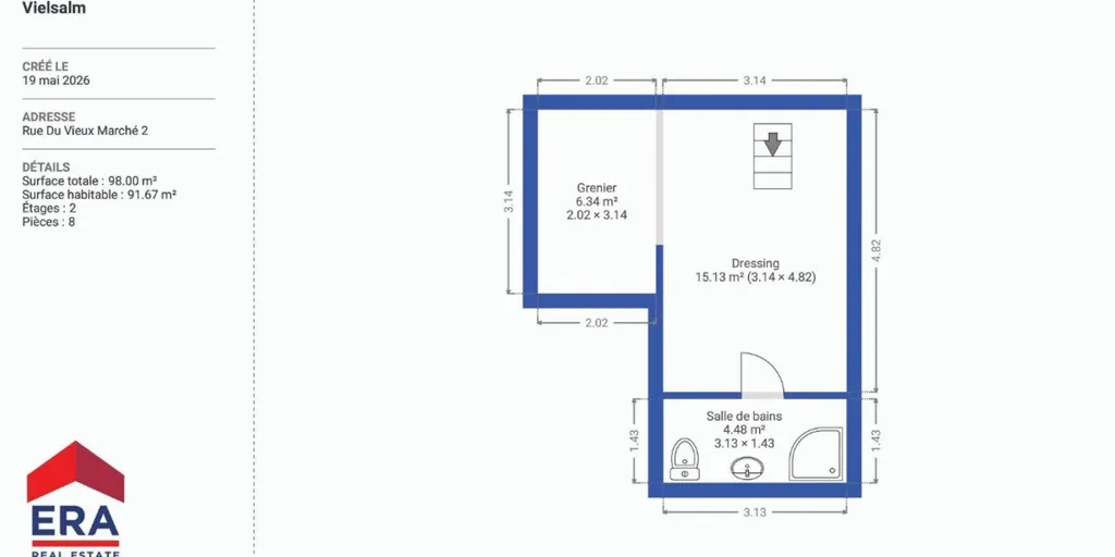 Plaan - Duplex Apartment in Vielsalm with Character