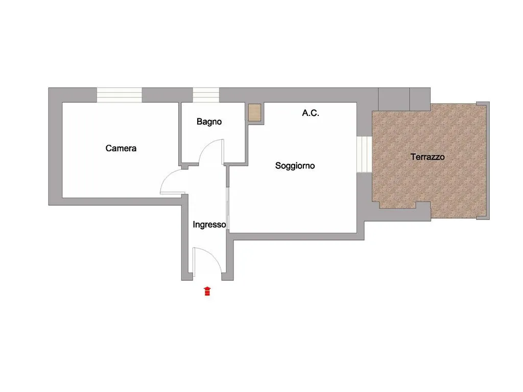 Planimetria - Modern 2-Bedroom in Talenti, Rome