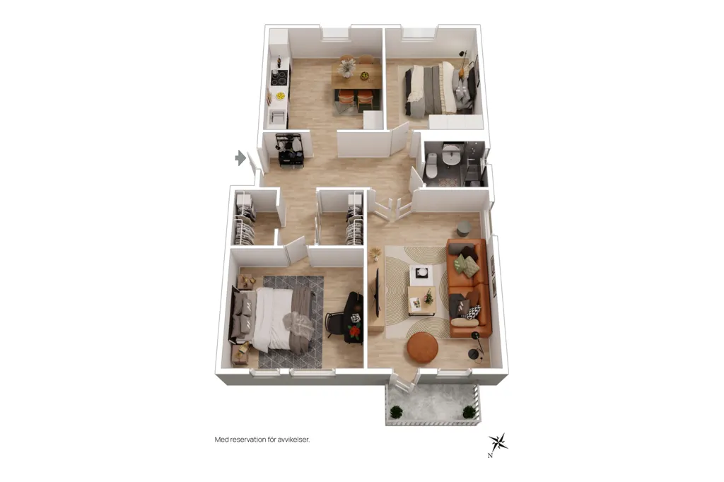 Planimetria - Apartment with Balcony in Borås