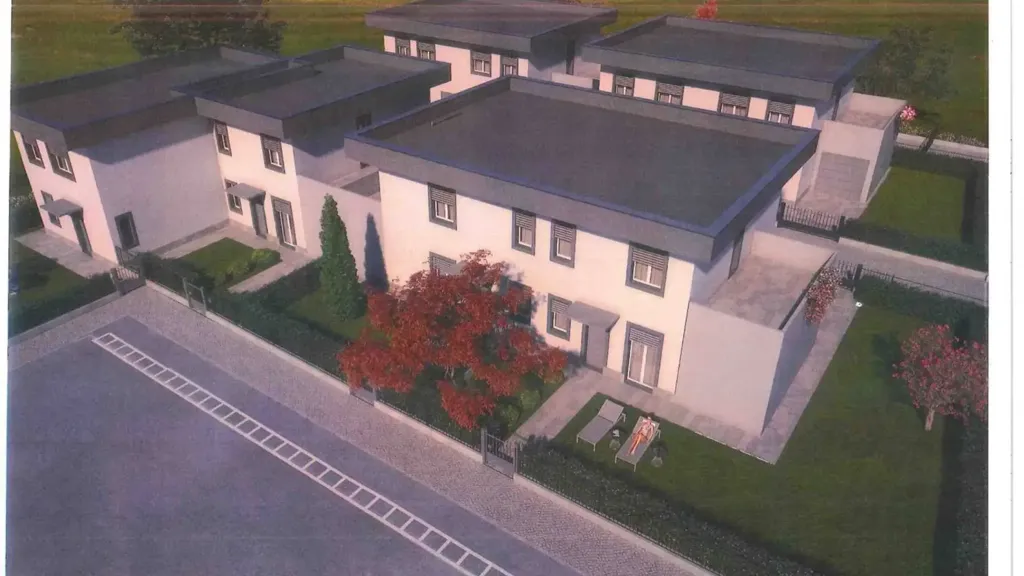 Bifamiliar Villa with Private Garden in Romano di Lombardia