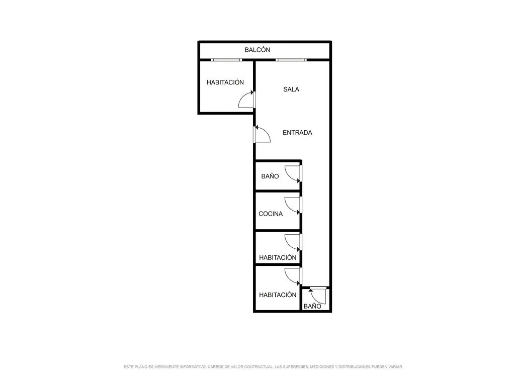 Plan - 3-Bed Apartment with Metro Access in Valencia