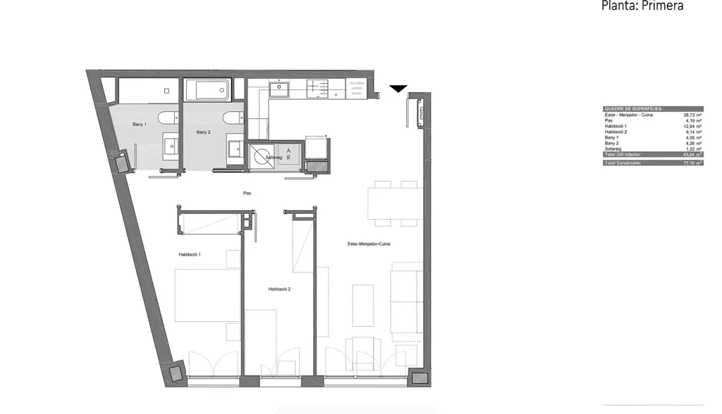 Plan - Apartment with Pool in Tranquil Sabadell