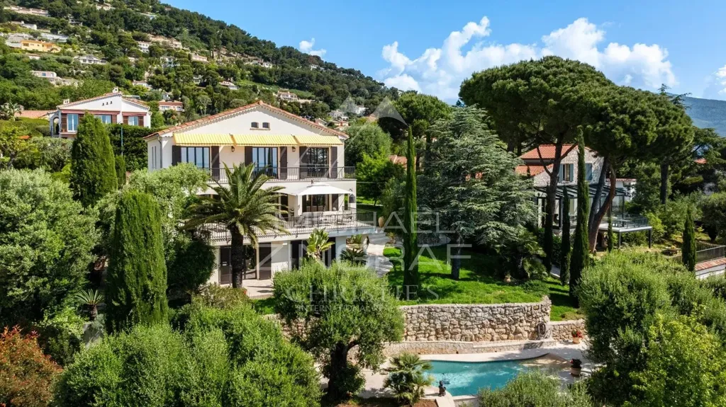 Aerial - Luxury Villa with Sea View in Roquebrune-Cap-Martin