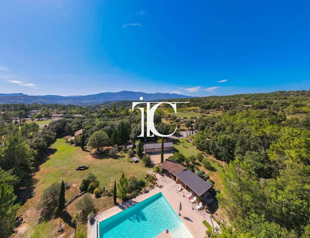 Vue aérienne - Villa avec Piscine et Jardin en Sud Ardèche
