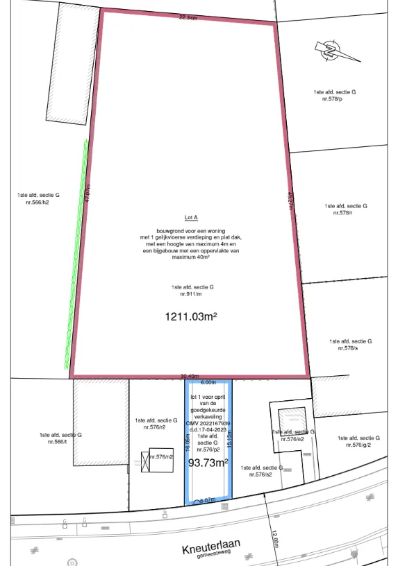 Plan - Parcelle de Construction avec Permis d'Urbanisme à Kalmthout