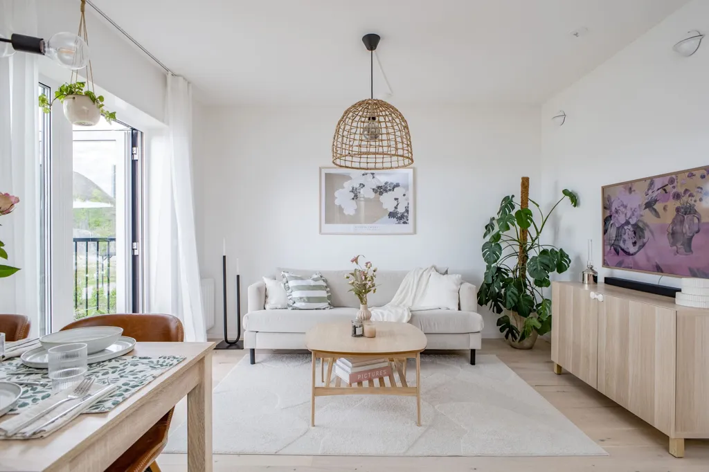 Living Room - Modern Flat with Balcony in Källtorp, Västerås