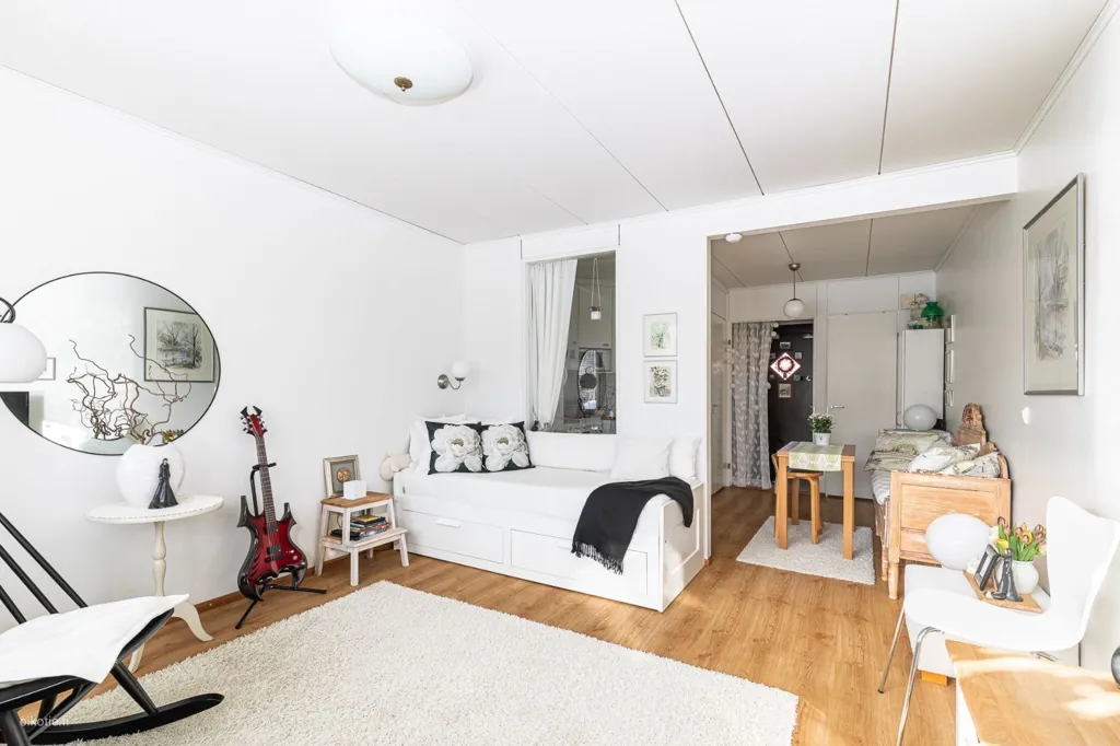 Living Room - Studio Flat with Balcony in Vaasa