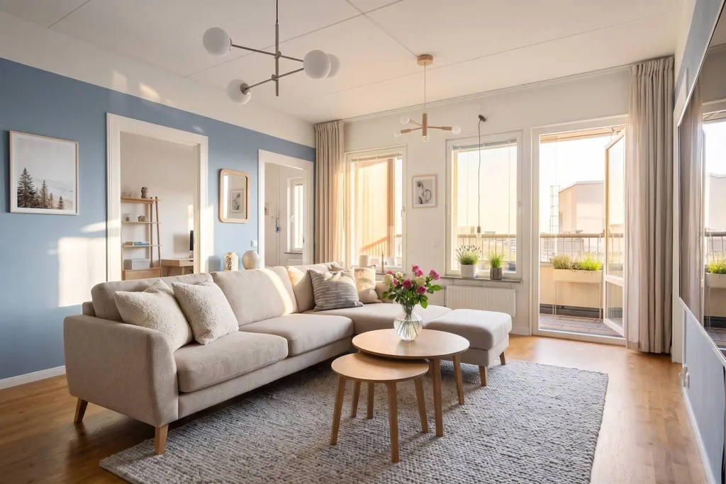 Elutuba - Apartment with Double Balconies in Sundbyberg