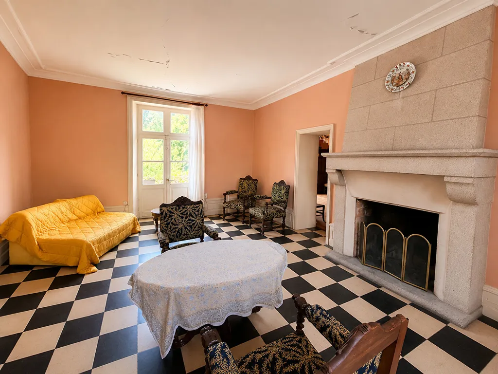 Séjour - Propriété Ancienne avec Vue sur Château à Apremont